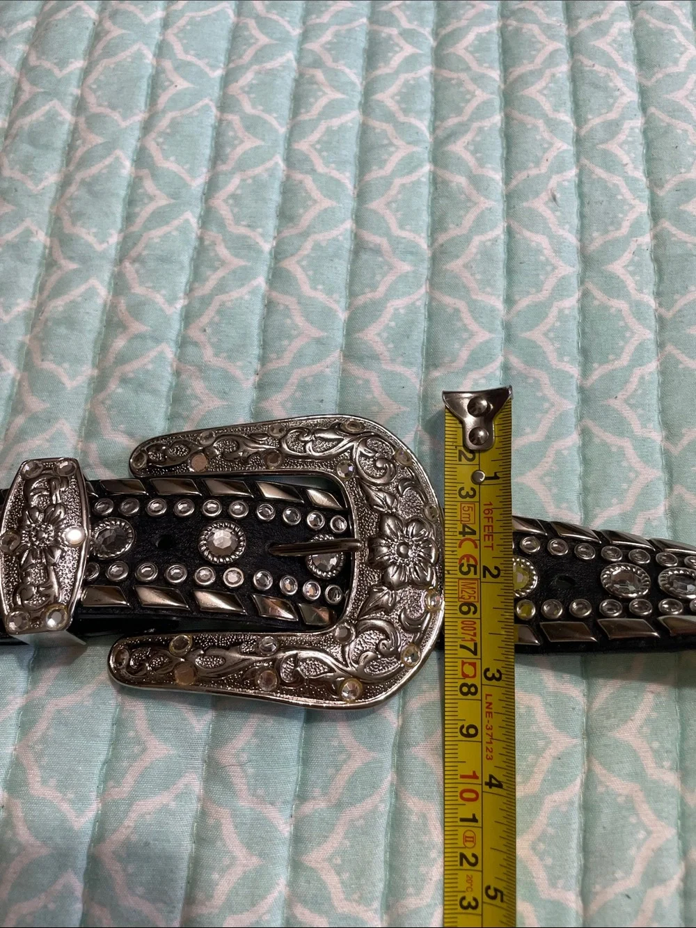 Statement Crystal studded Italian made belt